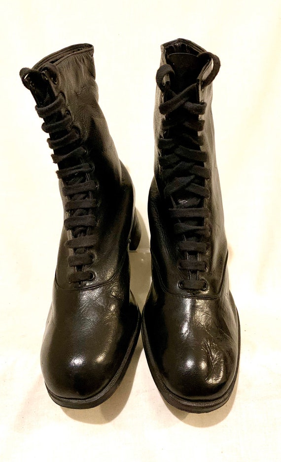 Edwardian lace up boots