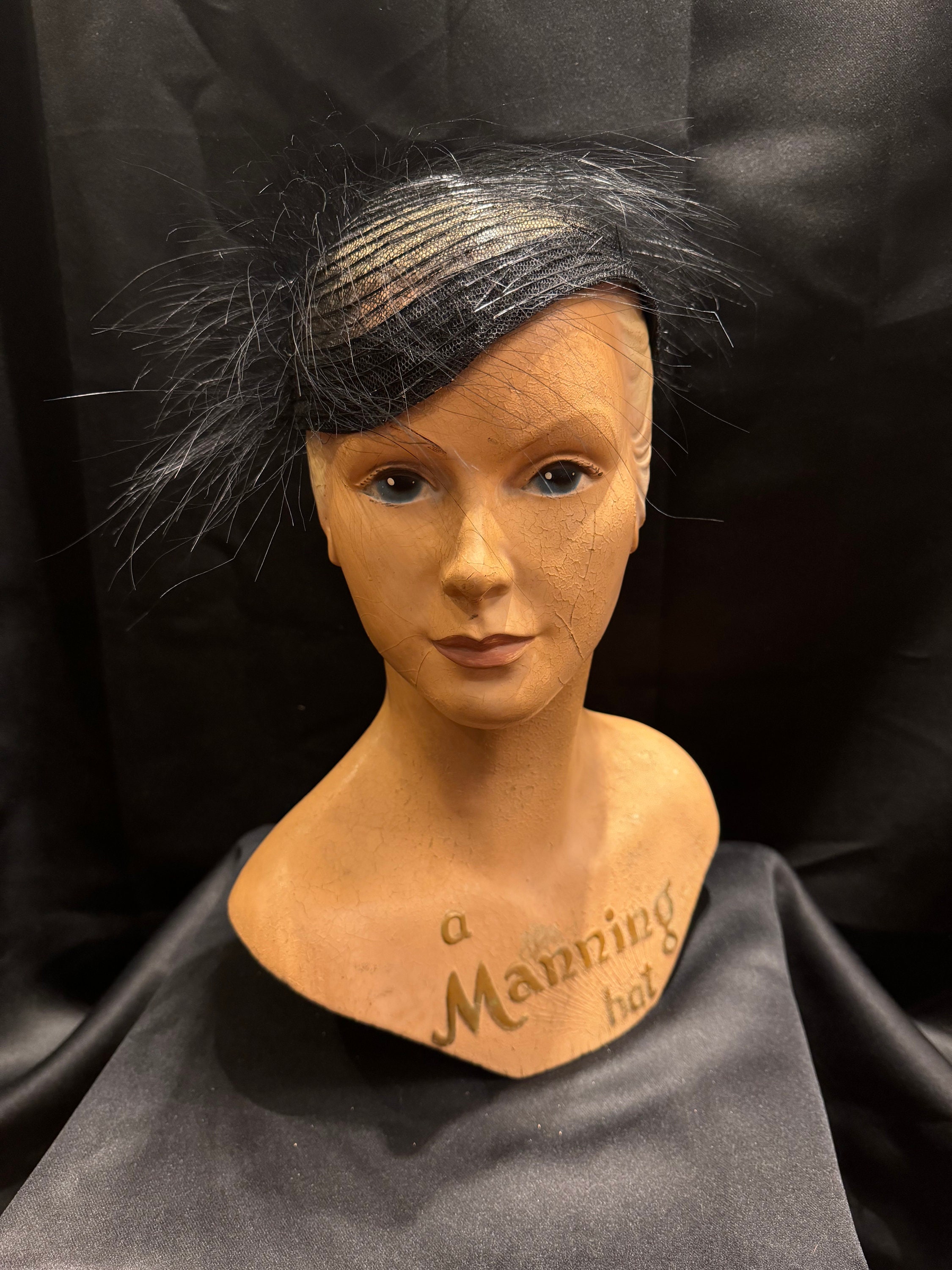 1930s Feather Skull Cap, Vintage Flapper Headpiece - Etsy display picture 1