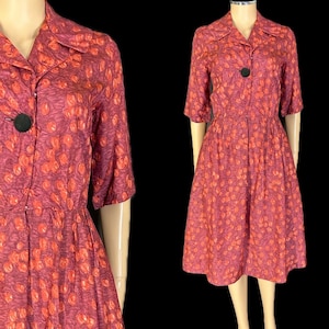 Gorgeous silk 1950s day dress