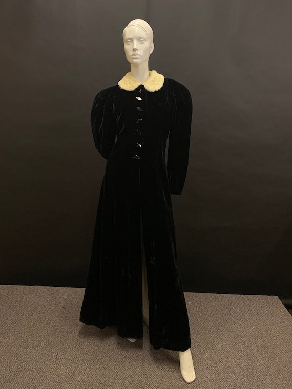 30’s panne velvet coat