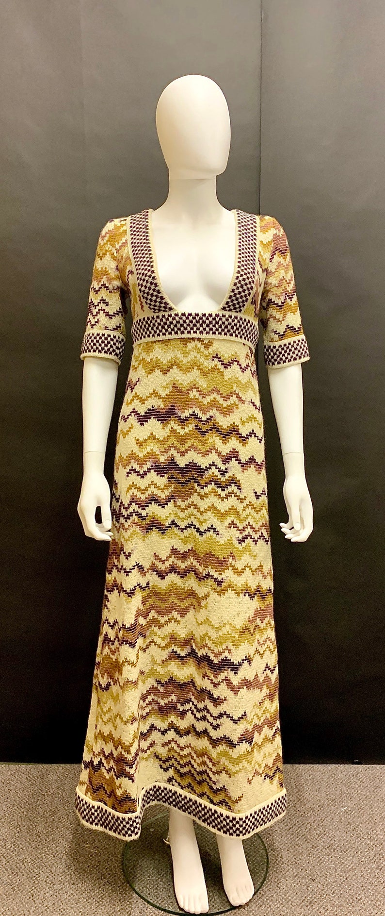 1970s stunning jean varon maxi dress and blouse combo image 7