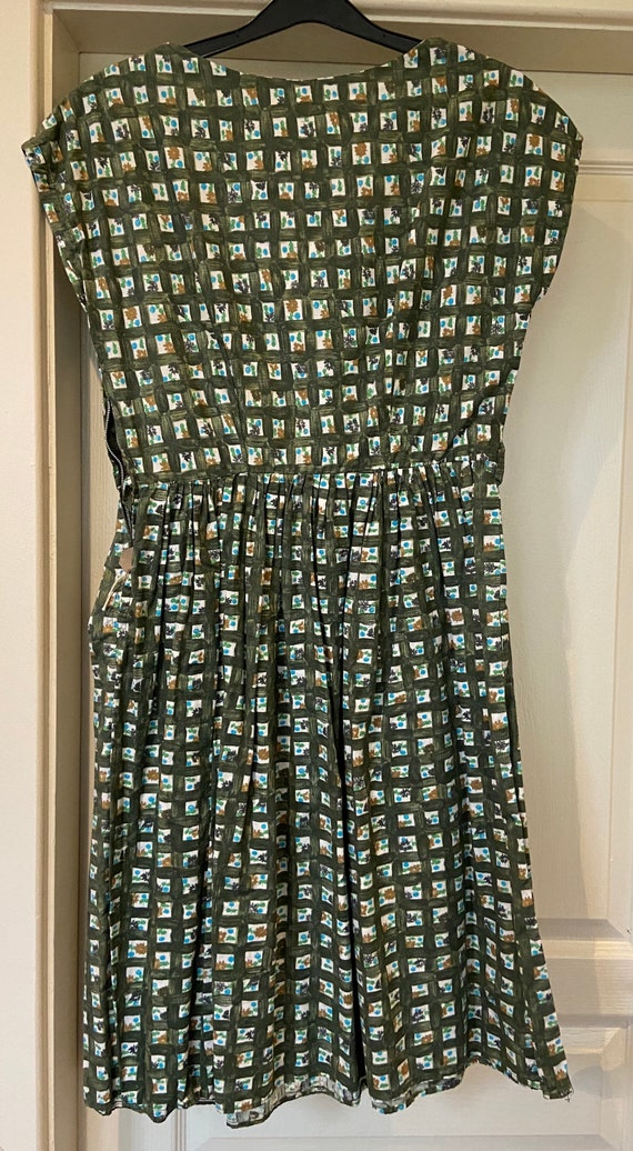 Cute 1950s cotton day dress - image 5