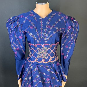 Stunning 1980s zandra Rhodes cocktail dress image 3