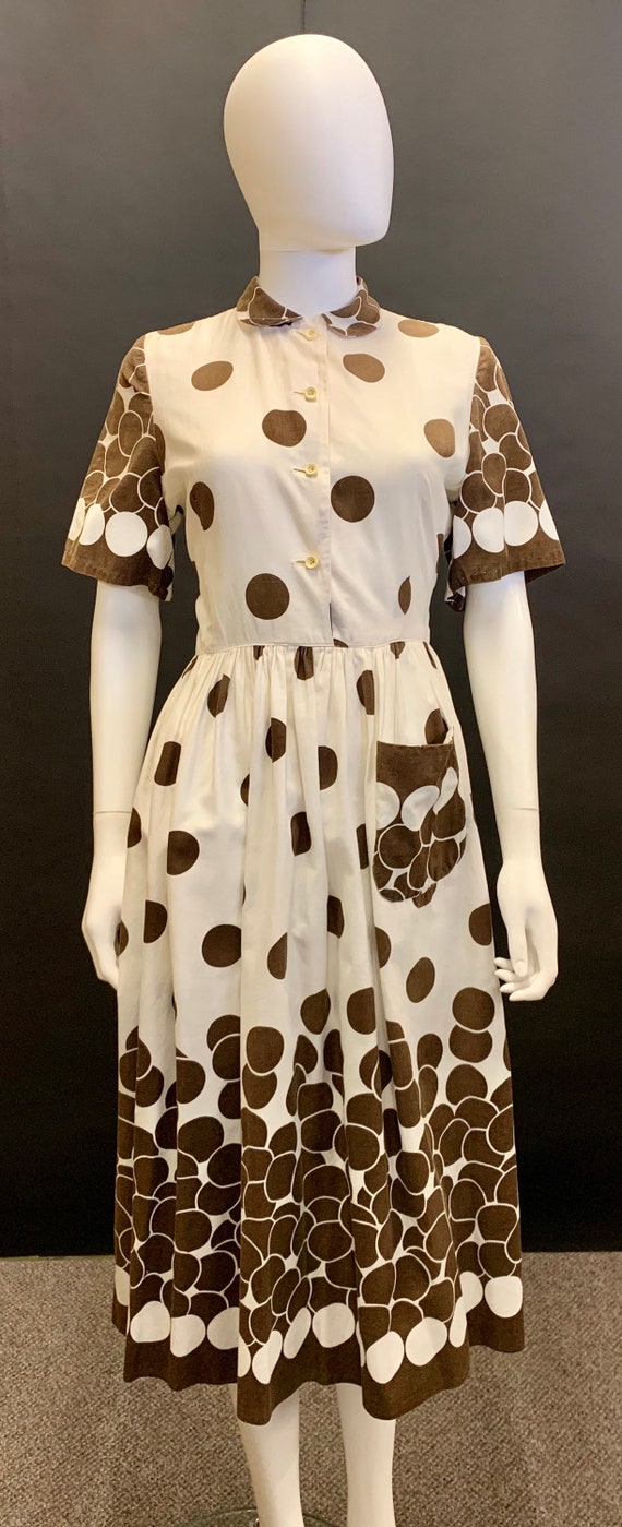 1940s cotton day dress