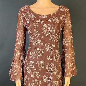 Fab volup jaren 70 kanten maxi (buste 38")