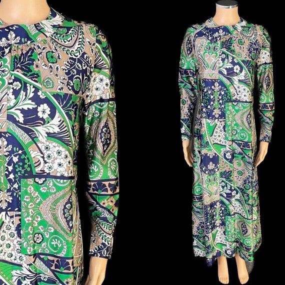 Gorgeous volup 1970s maxi dress - image 1