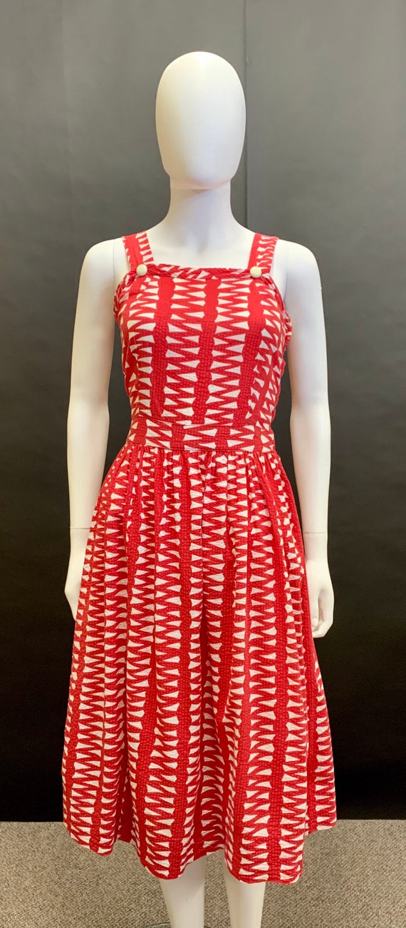 1940s seersucker sun dress