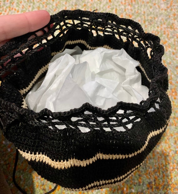 Victorian crochet bag with tassel - image 5