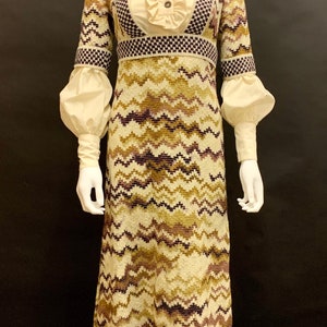 1970s stunning jean varon maxi dress and blouse combo image 2