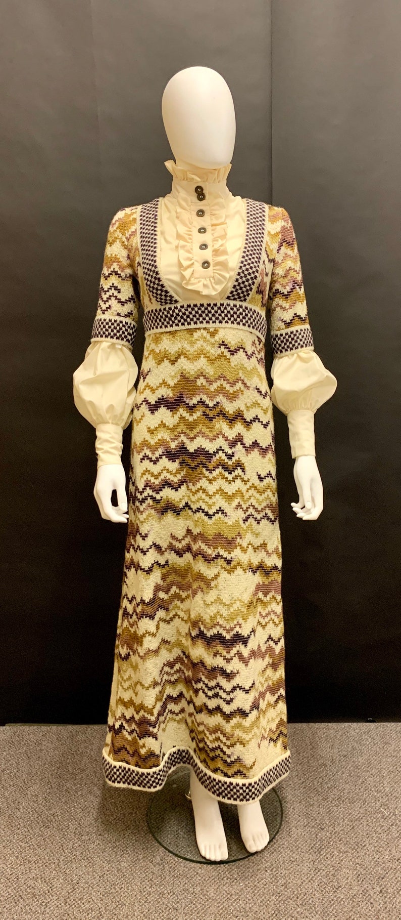 1970s stunning jean varon maxi dress and blouse combo image 2