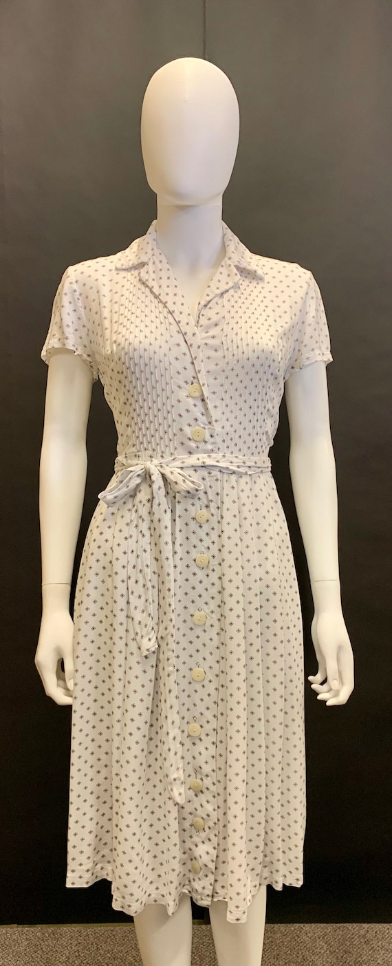 1940s cotton day dress