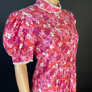 1960s volup pink floral prairie maxi summer dress image 4