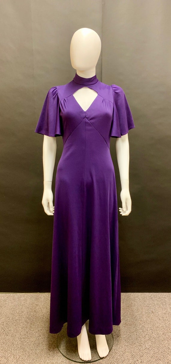 1970’s purple maxi party dress - image 2
