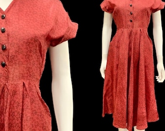 1940s rayon day dress