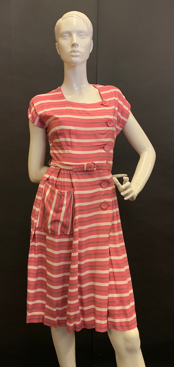 1940s cotton day dress