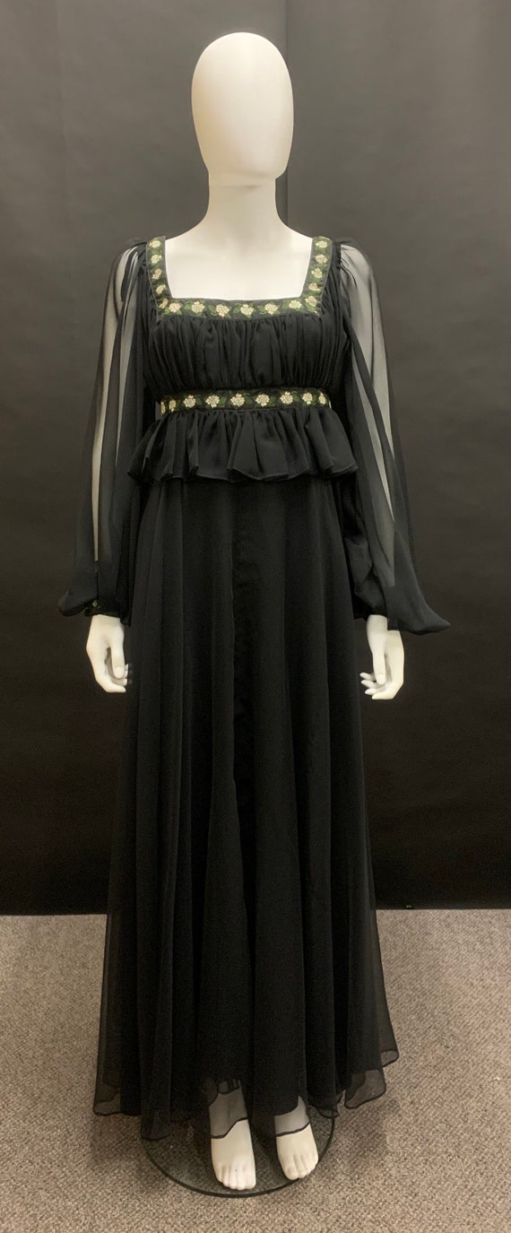 Gorgeous 70’s “jean varon” maxi dress