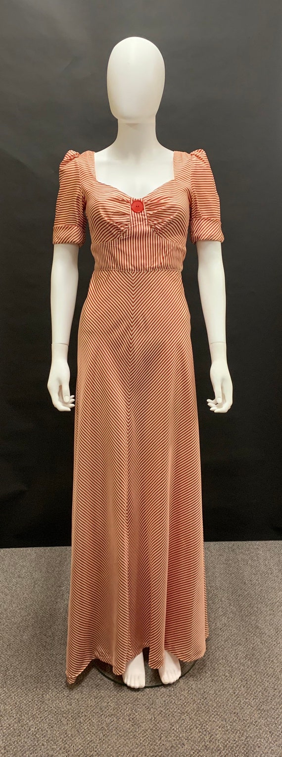 30’s inspired 1970s maxi dress