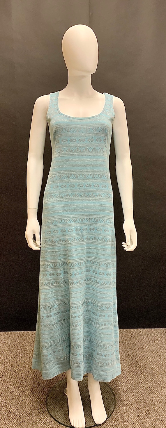 1960s knitted lurex maxi
