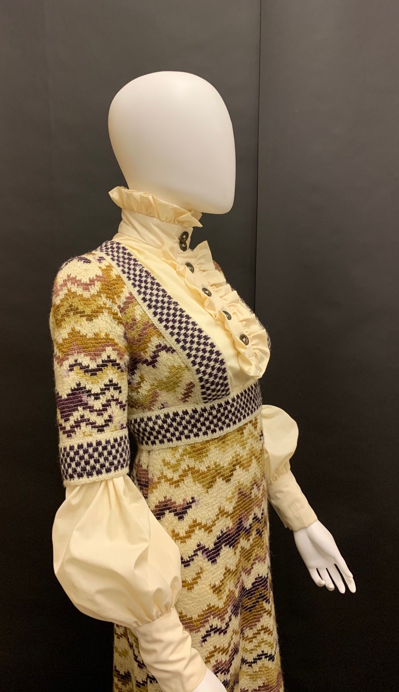 1970s stunning jean varon maxi dress and blouse combo image 4