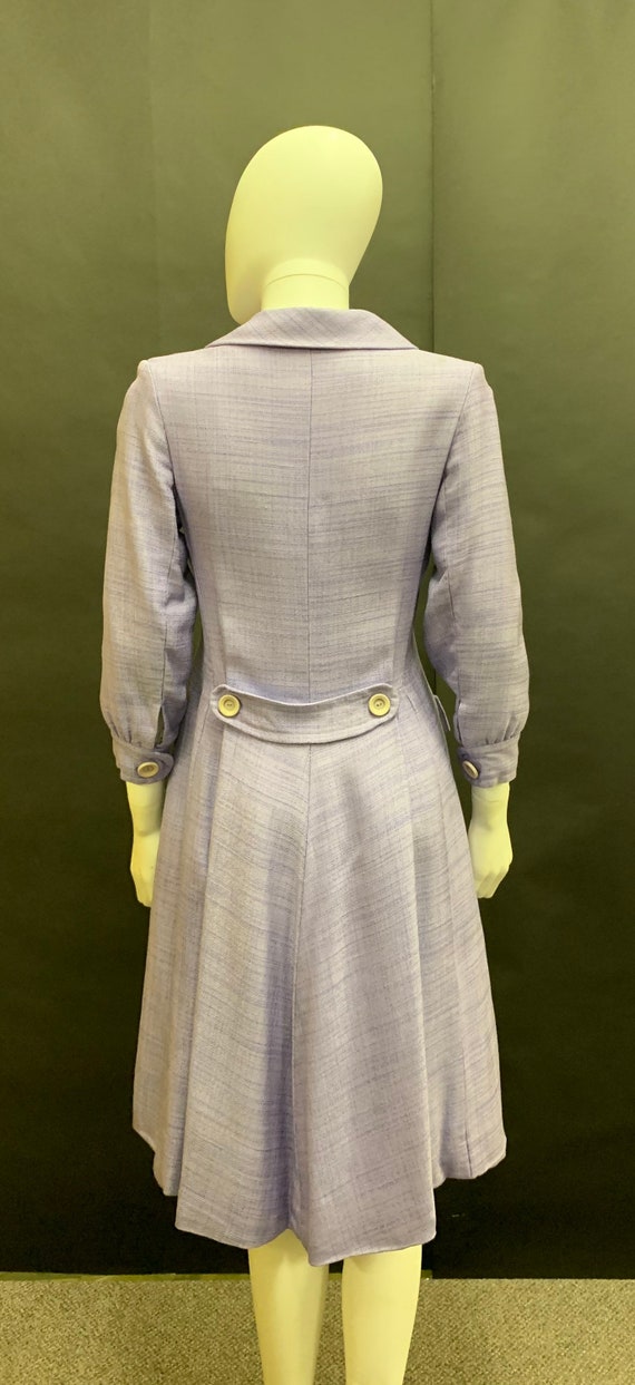 Beautiful lavender “Hardy Amies” linen coat dress - image 6