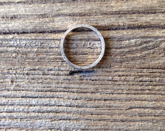 Maat 6.5 Sterling Zilveren Vierkante Stapelring - ring - sierlijke ring - zilveren ring - stapelring - minimale ring - sterling zilveren ring