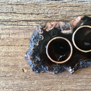 14K GF Rose Gold stacking ring set - rings - rose gold - delicate thin stacking rings