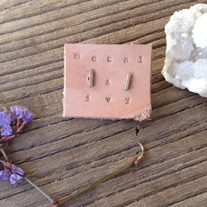 Sterling Silver small Bar Earrings - tiny bar earring - bar stud - dainty bar earring - stud earrings - delicate bar earrings