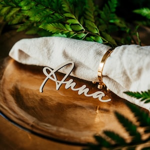 Large Wooden Name Place Cards for Wedding,  Personalized Events, Place Setting Decor, Event Table Markers, Bulk Name Plates, Small Name Sign