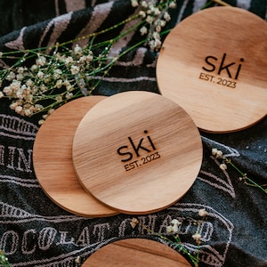 Personalized Wooden Coasters / Laser Engraved Coasters for House Warming, Wedding Gifts, Anniversary Gifts, Customized, Coaster Sets