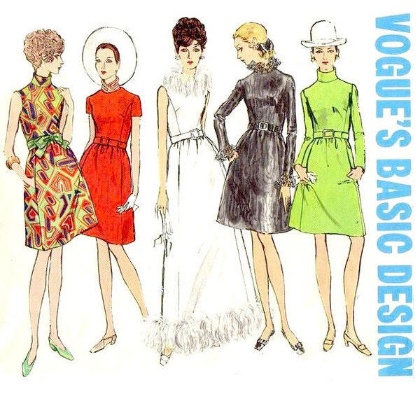 Vintage 60s Vogue Dress Sewing Pattern - 1963 Vogue 1976, Misses' Size 10 - Givenchy inspired - Gently Used