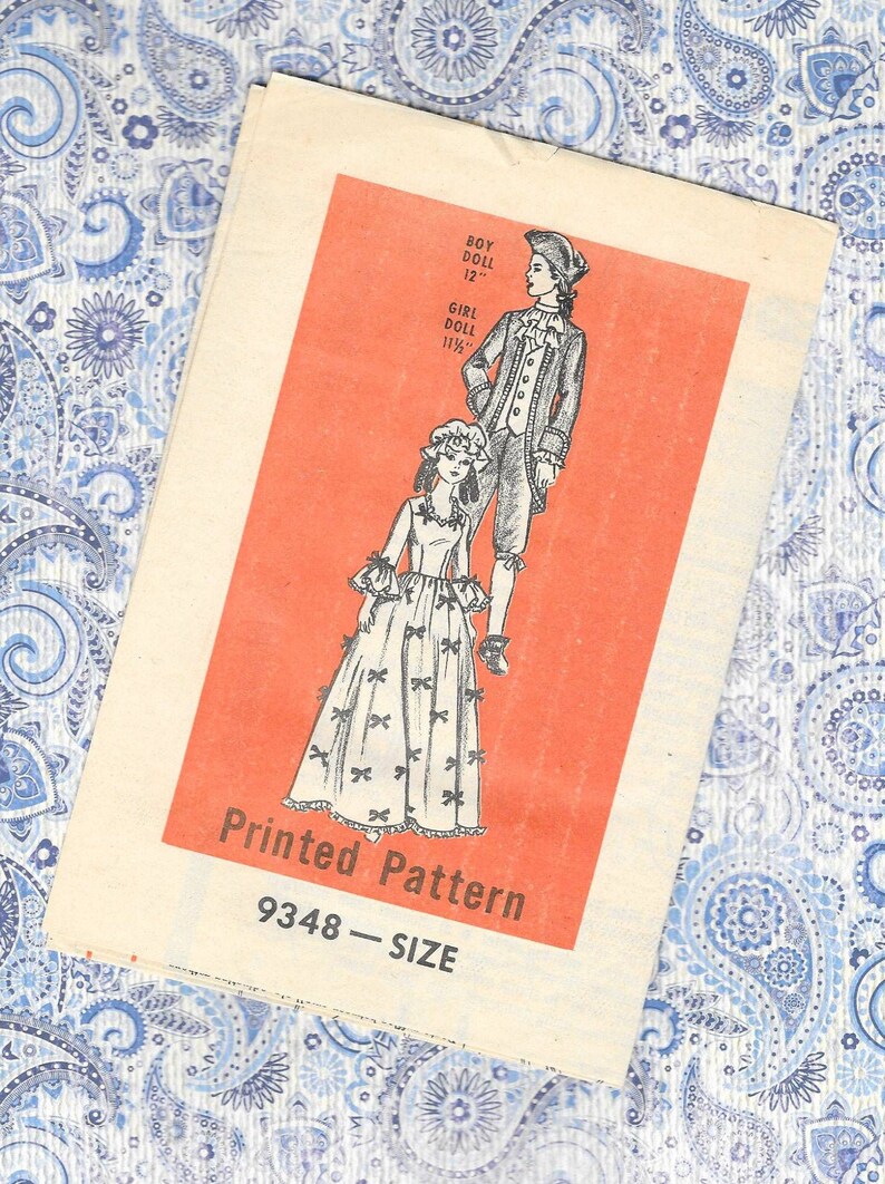 BARBIE /& KEN COLONIAL MAN /& WOMAN OUTFIT PATTERN