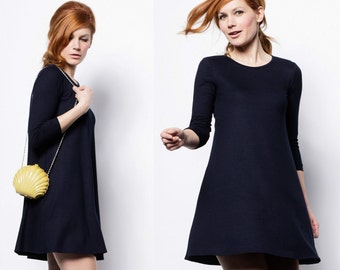 Mini dress Zoe in midnight blue made of Lyocell