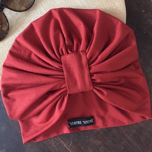 Boho Turban Cap in Rust for Adults image 3