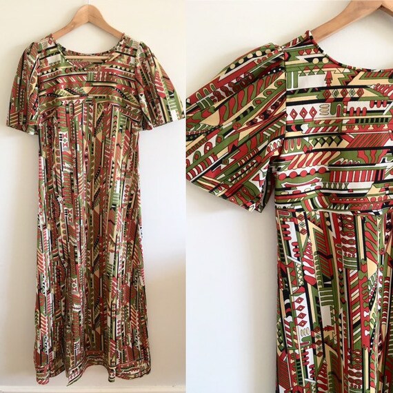 wide sleeve maxi dress