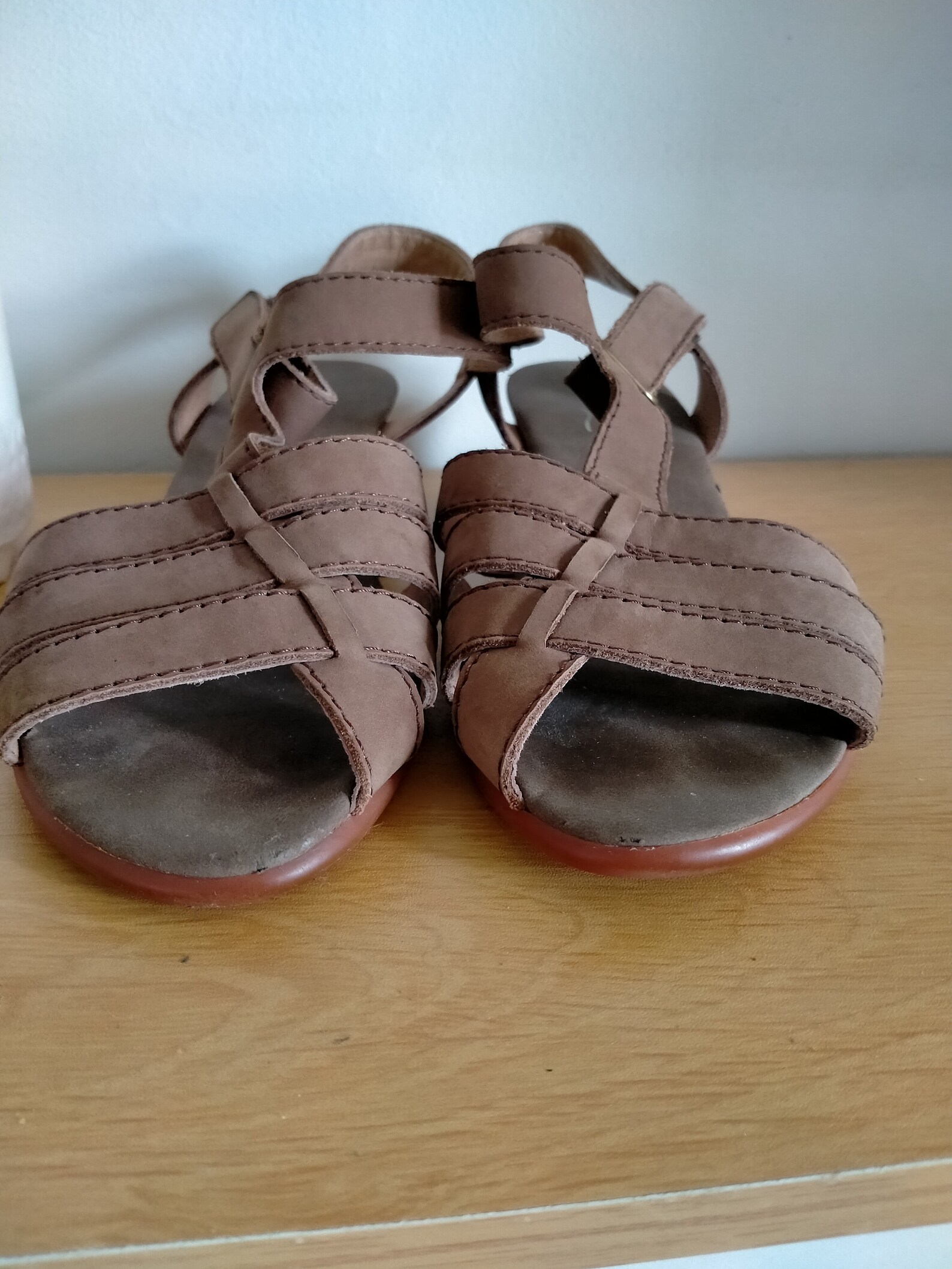 Vintage Sandals 90s Brown Flat Sandals 6.5AU Mary Janes Cross | Etsy