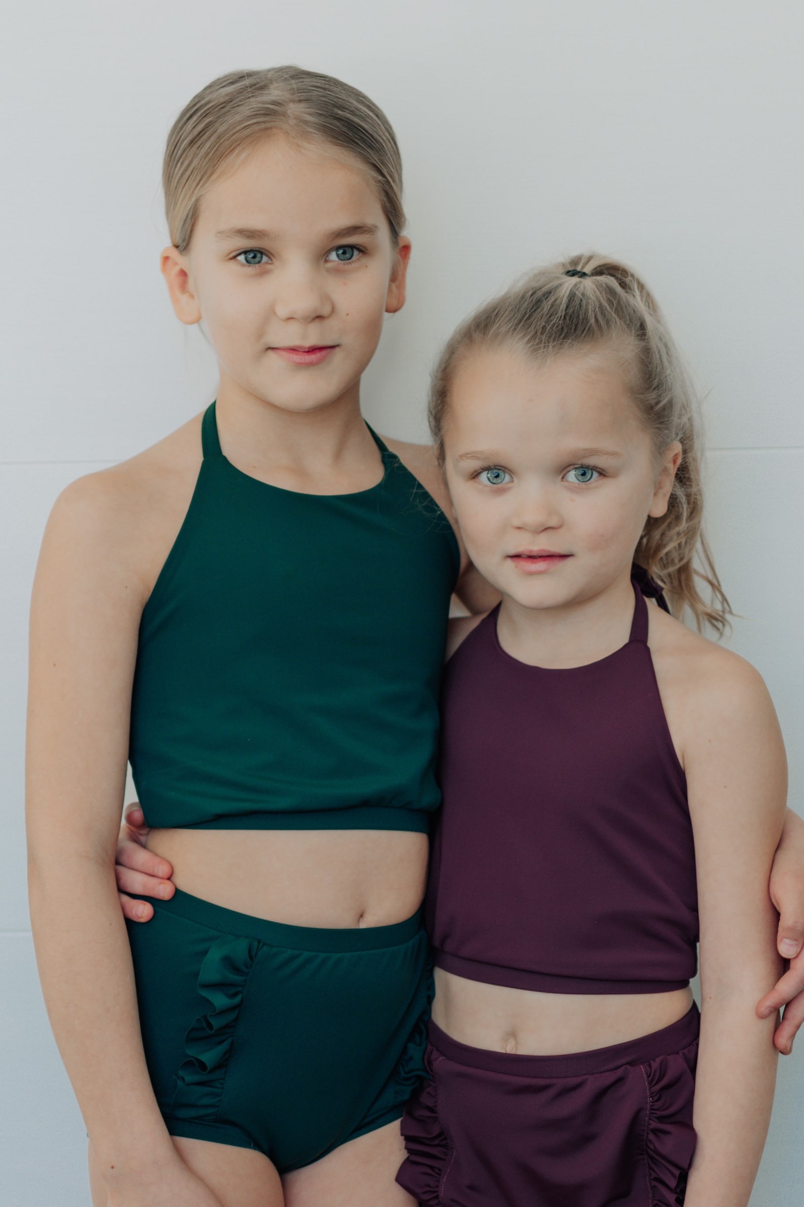 Little Girl Swimsuit l 2 Piece Swim Set l High Neck Halter Etsy