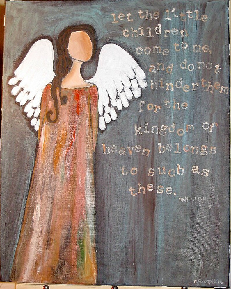 Let The Little Children Come to Me Original Acrylic Painting Etsy