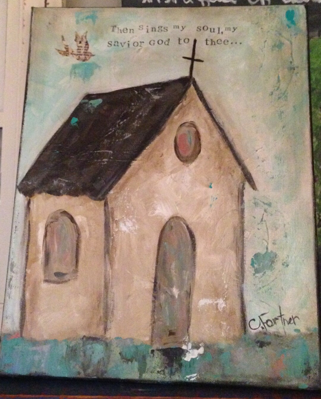 How Great Thou Art Church Original Acrylic Painting Etsy how-great-thou-art-church-original-acrylic-painting-etsy