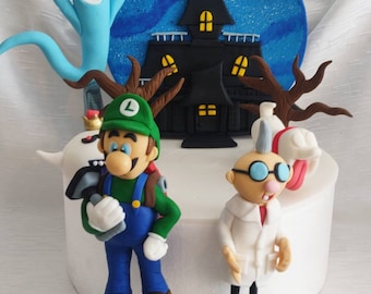 Adornos de fondant para mansión 3D ~ Mansión 2D con árboles 3D y más.