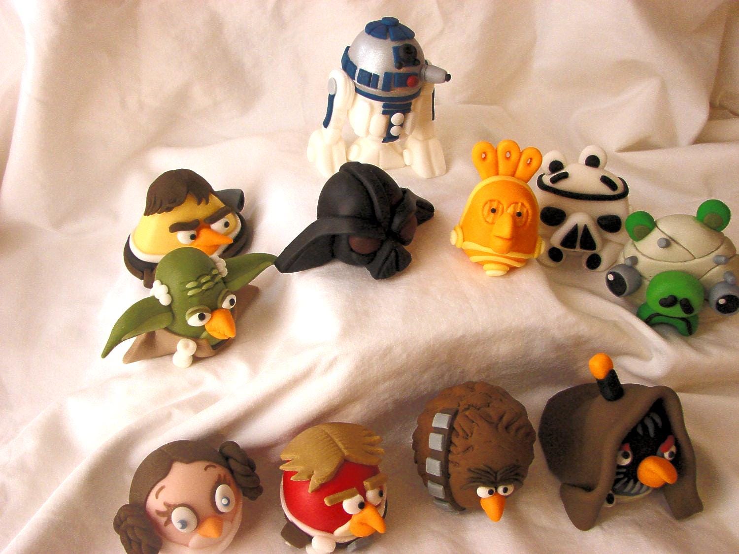 Adornos de fondant nostálgicos de Angry Birds Star Wars en 3D para una  diversión de cumpleaños retro! - Etsy México, image size:1500x1125