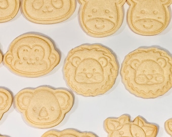 1 Docena de Galletas de Azúcar Sin Decorar – Tema de Animales – Sin Glaseado – Hechas desde Cero y Deliciosas