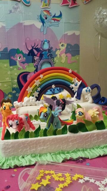 My Little Pony Rainbow Dash Fluttershy Pinkie Pie and Flowers Edible C – A  Birthday Place