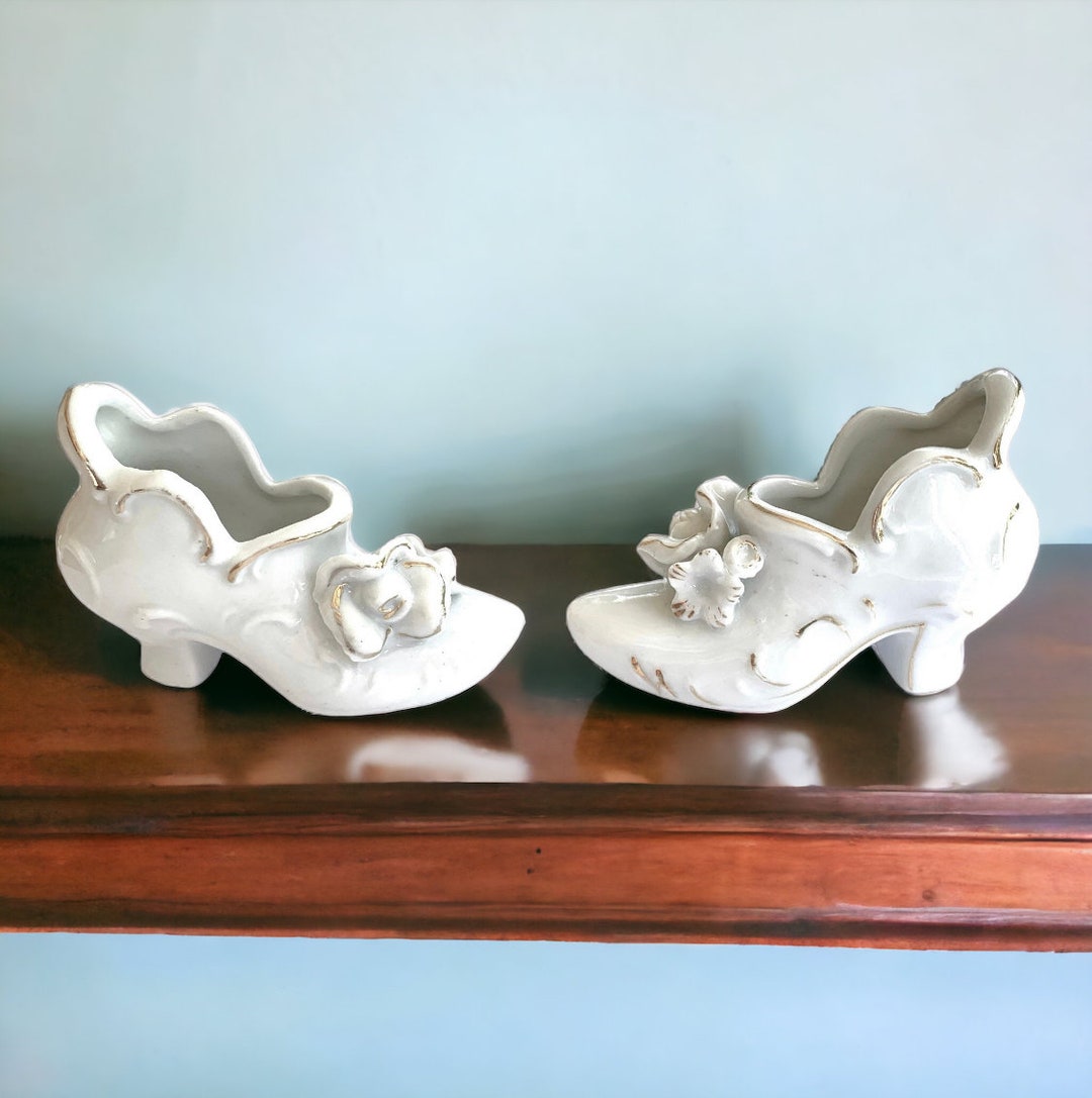Shoe Figurines Pair Kitschy, Collectible, Made in Japan, Gift for Girl
