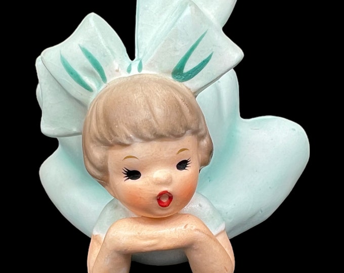 Big Bow Girl Figurine, Inarco 1963, Whimsical Mid Century, Free