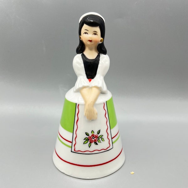 Bells of the World, Italian Girl, Vintage Figurine, Japan Import, Schmid Brothers