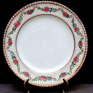 1800s Antique, Booth's English China, Dessert or Salad  Plate, Silicon China, Replacements, Pink Roses, Shabby Chic Decor, Cupboard Plate
