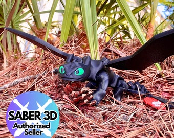 3D Printed How to Train Your Dragon Toothless Articulated Fidget Toy