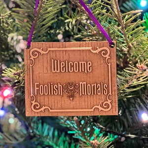3D Engraved Haunted Mansion Sign Ornament