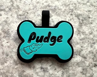 Silicone Pet ID Tag Double Sided