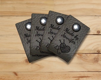Personalized Faux Leather Tags